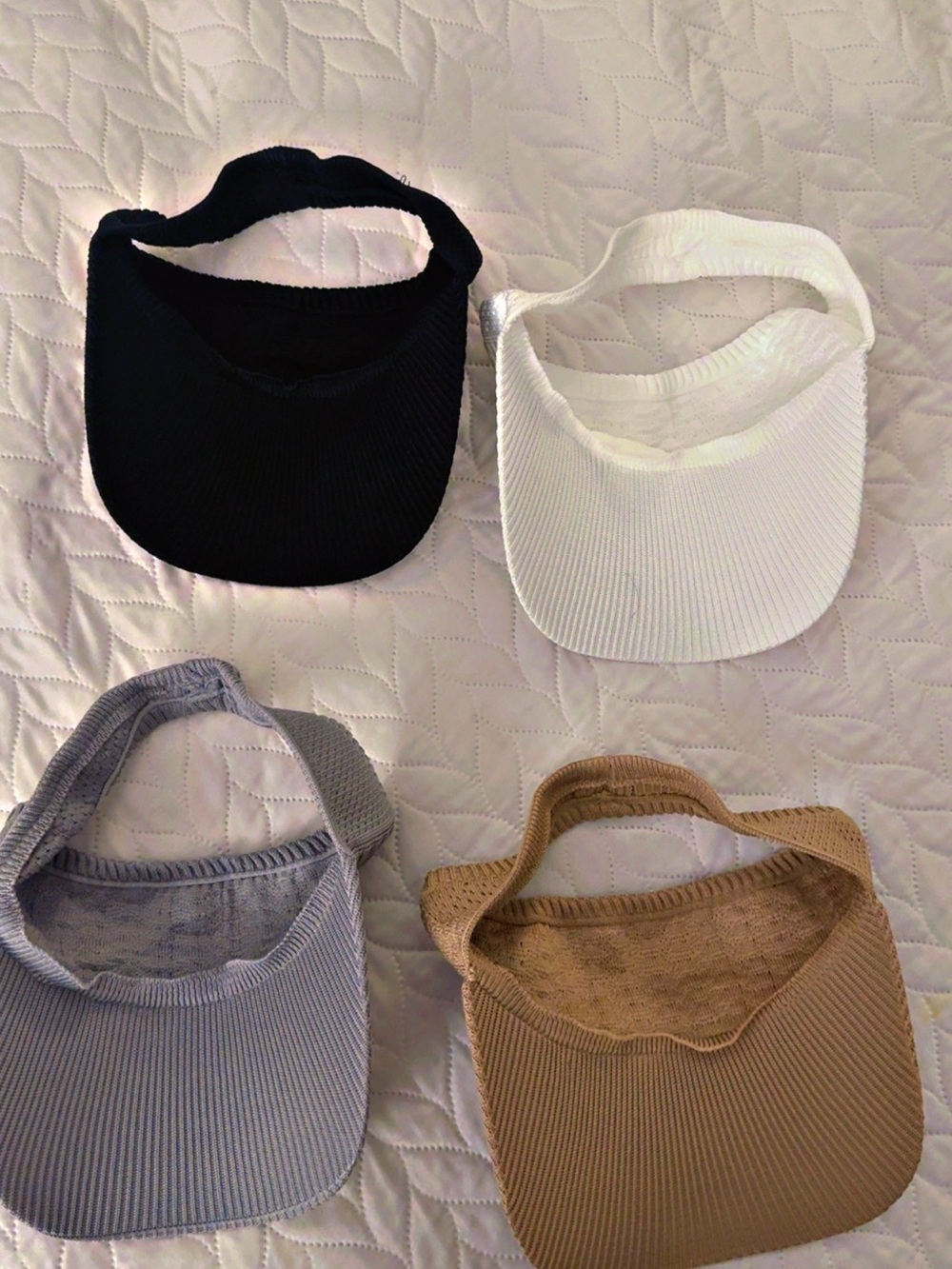 4 Pack Knit Visor Hat - Women's Casual Sun Visor - Picture 10 of 13